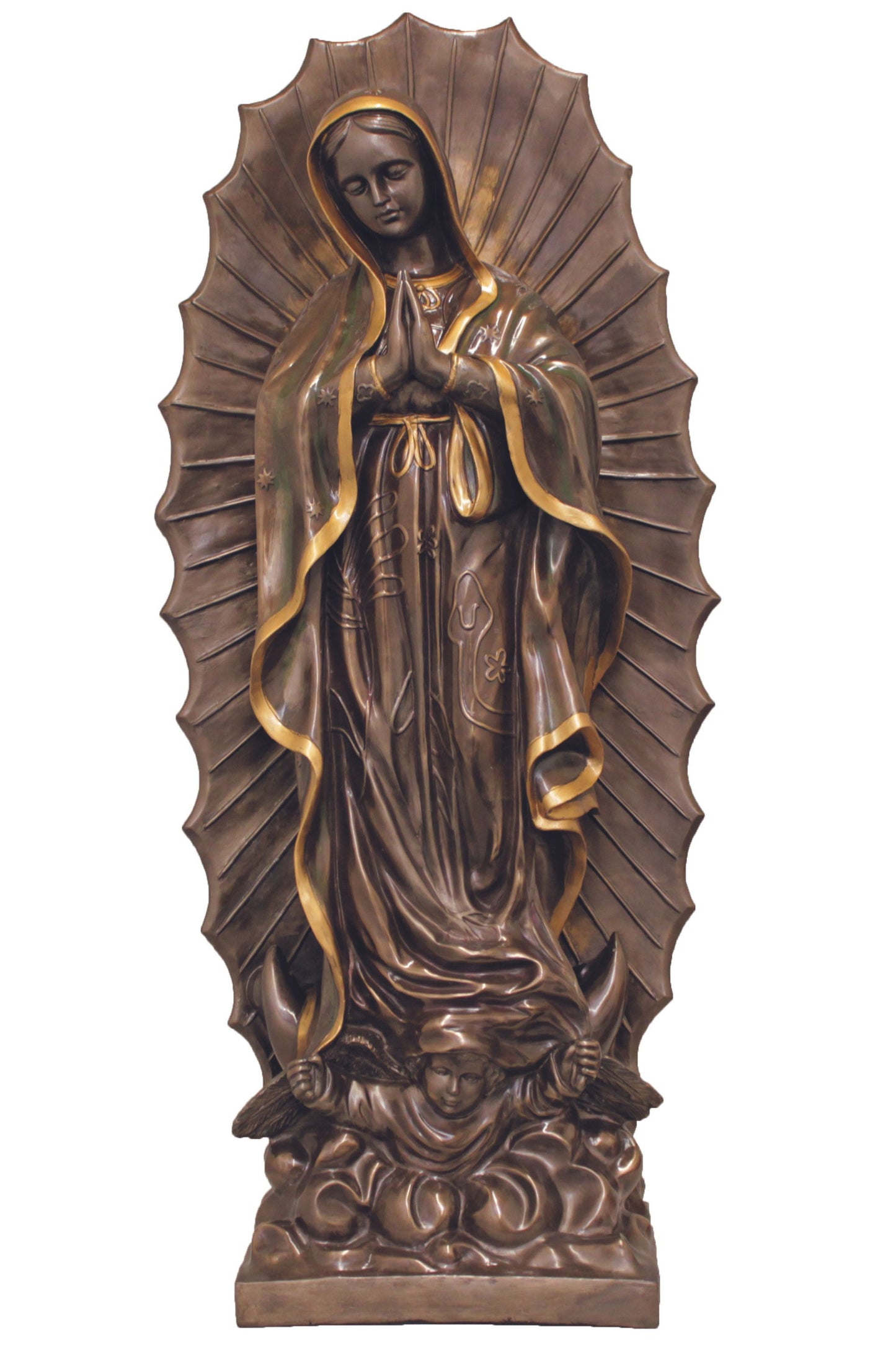 SRA-GUAD43 Our Lady of Guadalupe in Cold Cast Bronze 43"