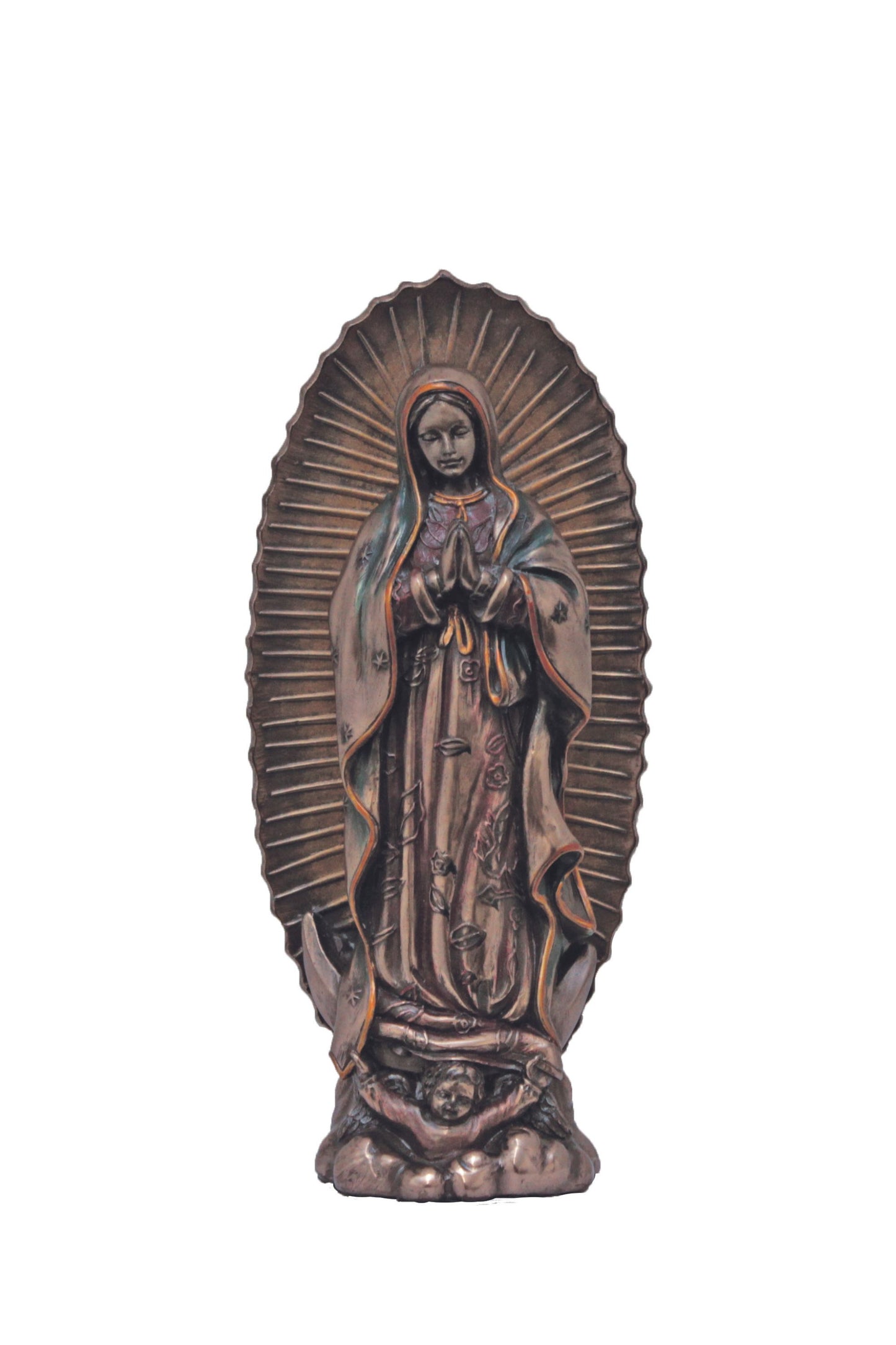 SRA-GUAD6 Our Lady of Guadalupe in Cold Cast Bronze 6"