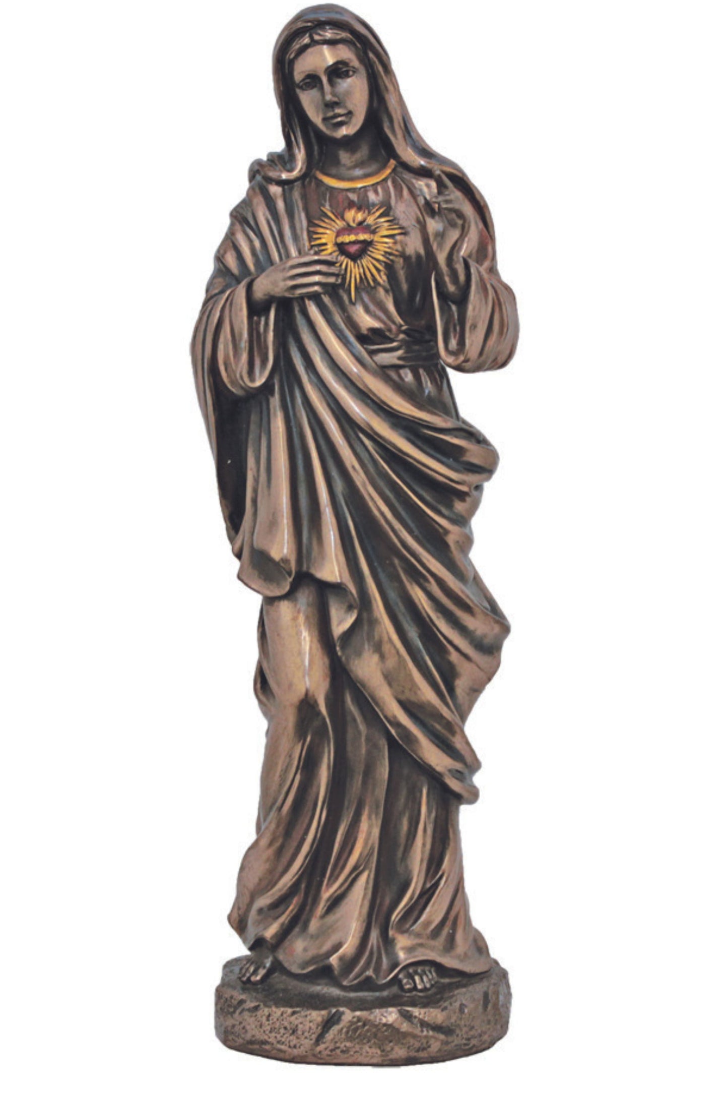 SRA-IHM11 Immaculate Heart of Mary in Cold Cast Bronze 11"