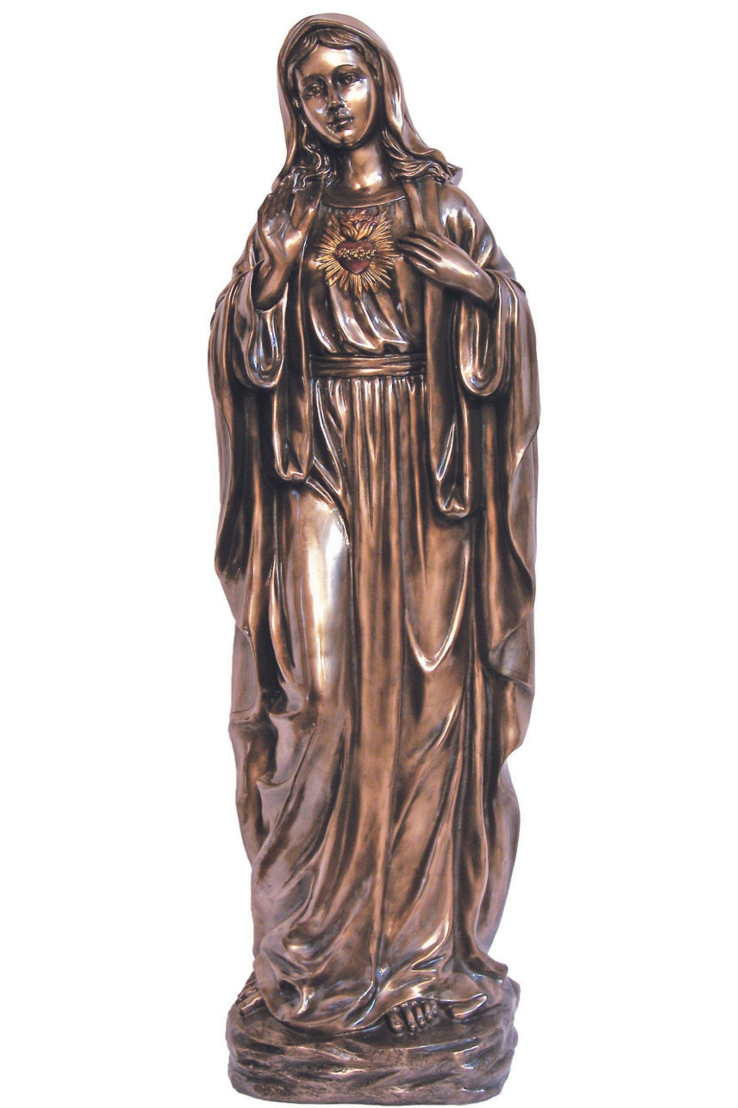 SRA-IHM39 Immaculate Heart of Mary in Cold Cast Bronze 39"