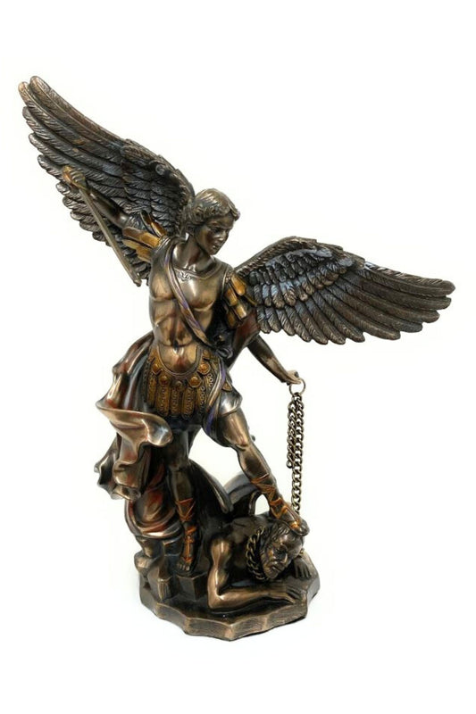 SRA-MIKE10 St. Michael in Cold Cast Bronze 10"