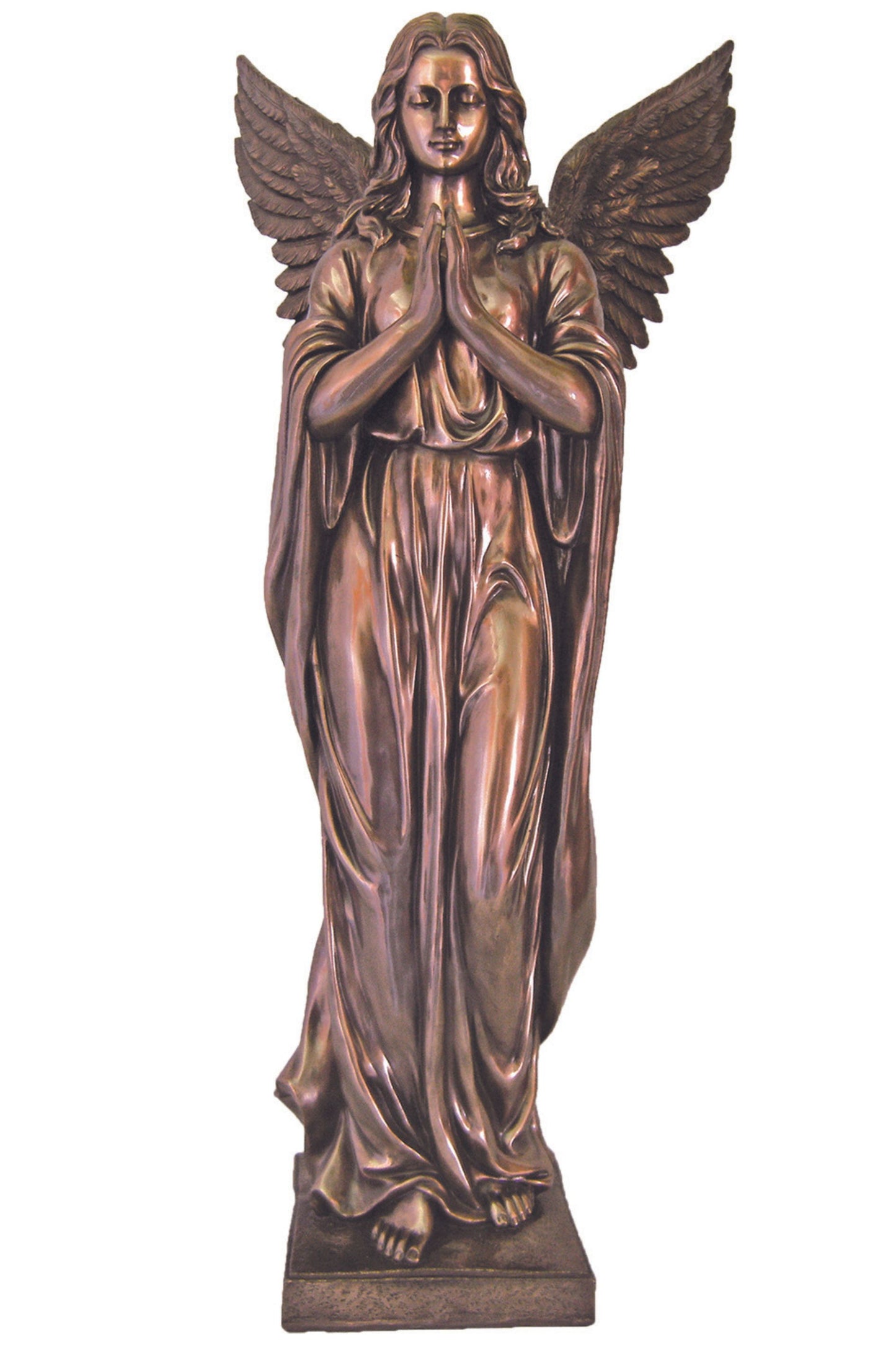 SRA-PA38 Praying Angel in Cold Cast Bronze 38"