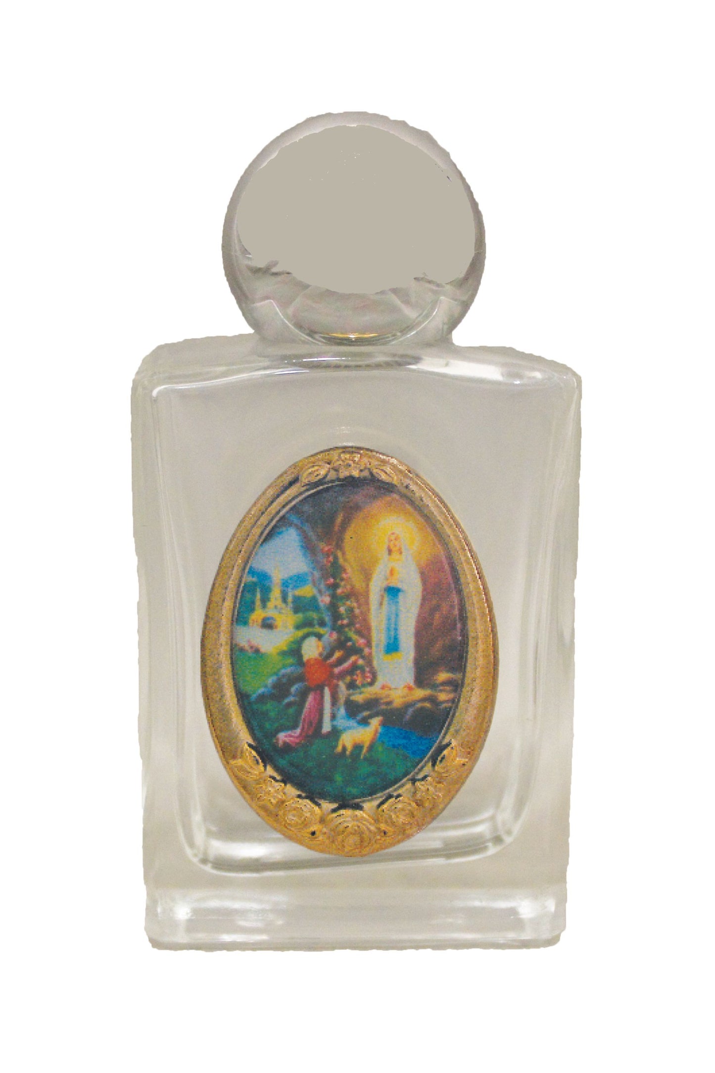 WB11-L Our Lady of Lourdes Holy Water Bottle 1.75x2.25"