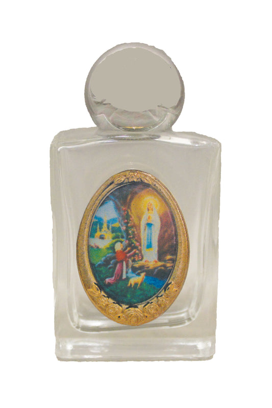WB11-L Our Lady of Lourdes Holy Water Bottle 1.75x2.25"