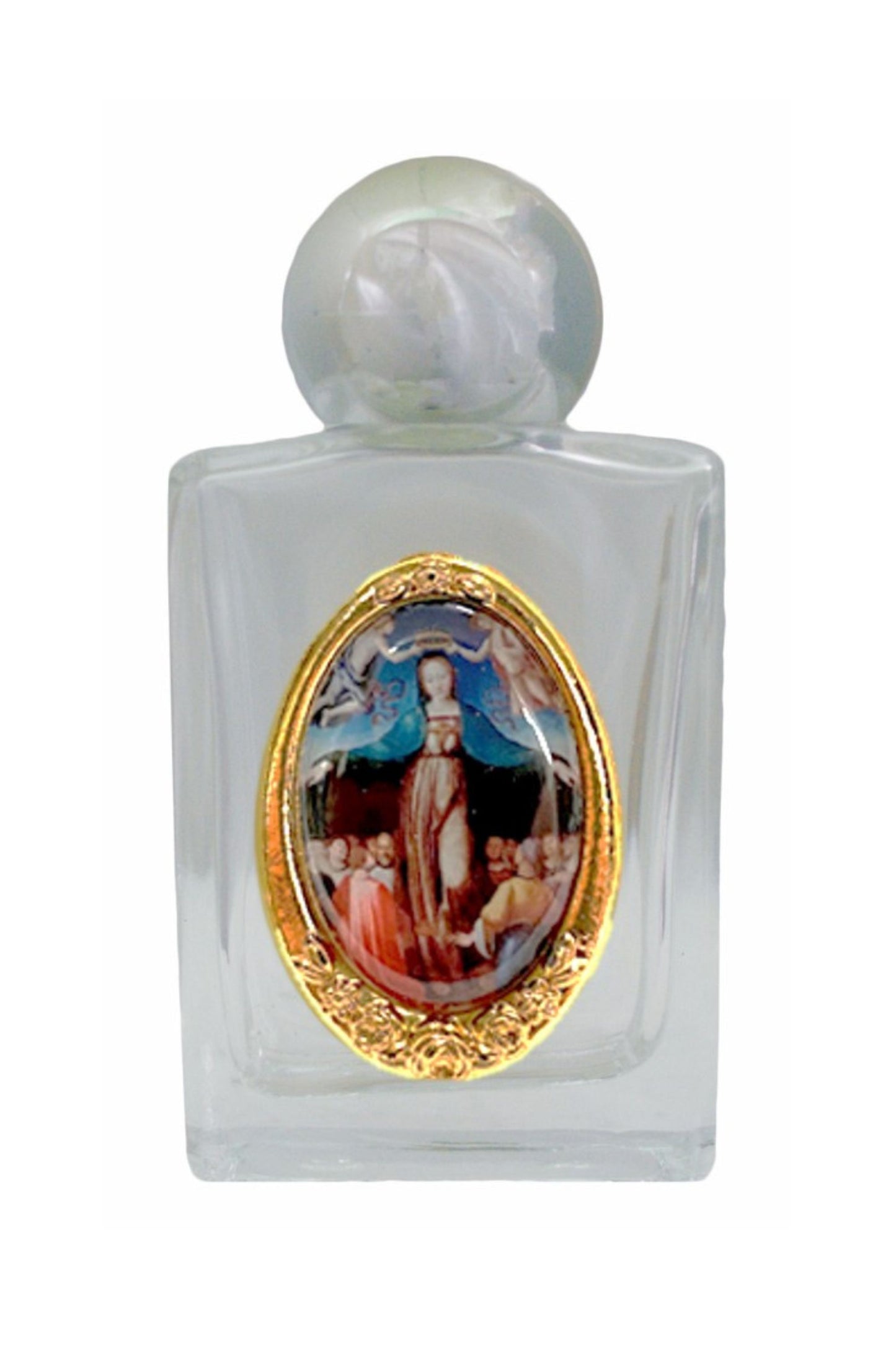 WB11-QH Queen of Heaven Holy Water Bottle 1.75x2.25"