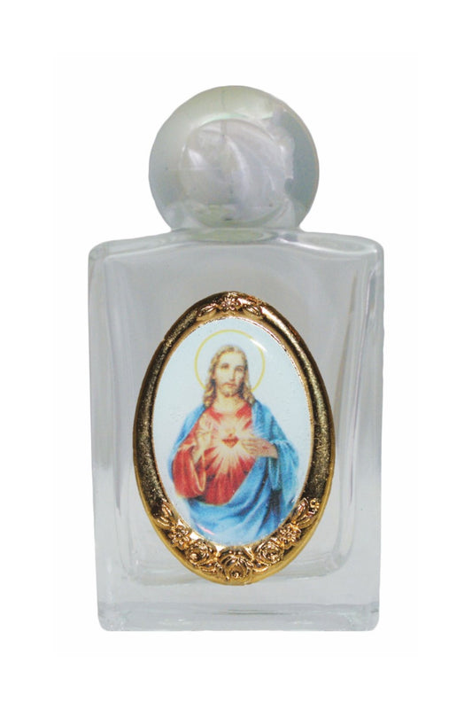 WB11-SHJ Sacred Heart of Jesus Holy Water Bottle 1.75x2.25"