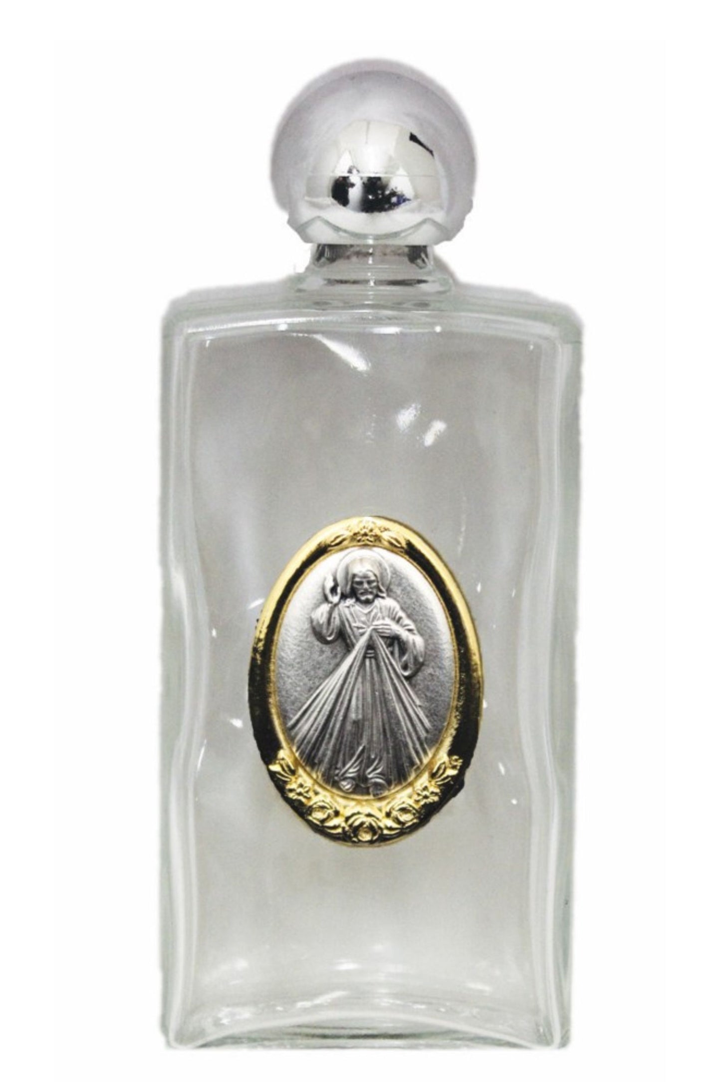 WB13-DM Divine Mercy Large Holy Water Bottle 2x5