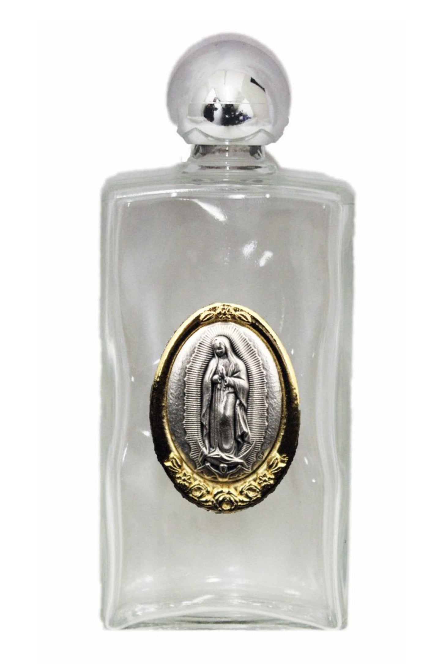 WB13-GUAD Our Lady of Guadalupe Large Holy Water Bottle 2x5"