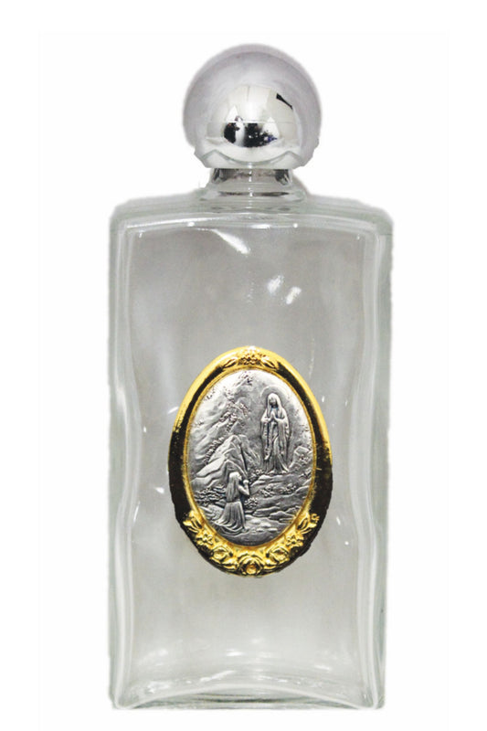 WB13-L Our Lady of Lourdes Large Holy Water Bottle 2x5"