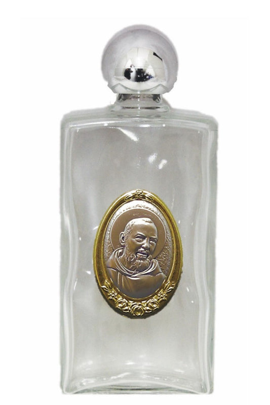 WB13-PP Padre Pio Large Holy Water Bottle 2x5"