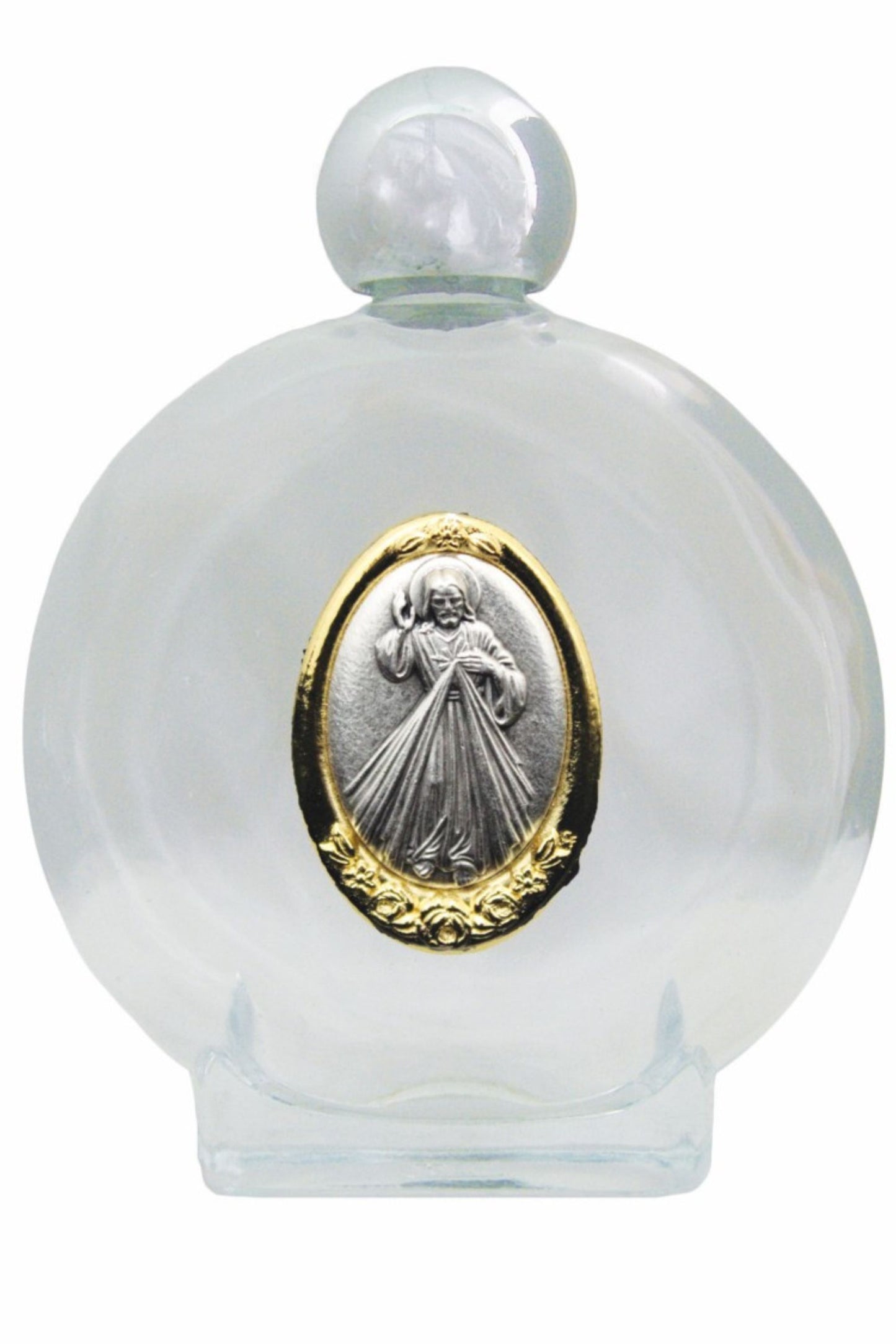 WB14-DM Divine Mercy Holy Water Bottle 3.25x4.5"