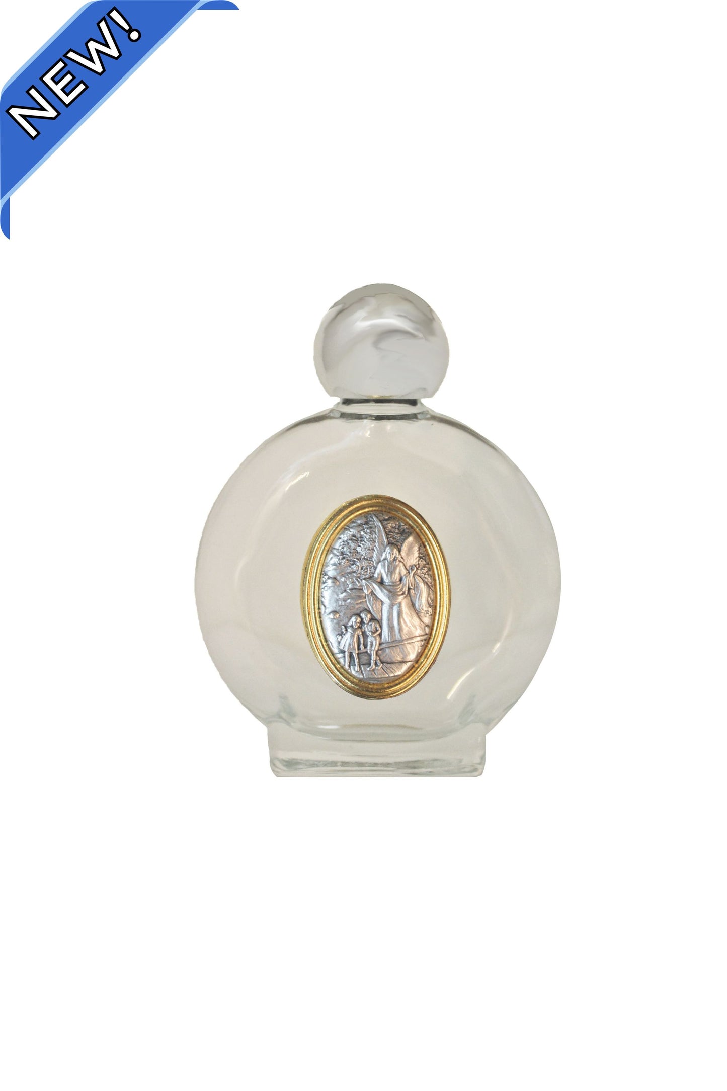 WB21-GAB Guardian Angel Holy Water Bottle 3.25"