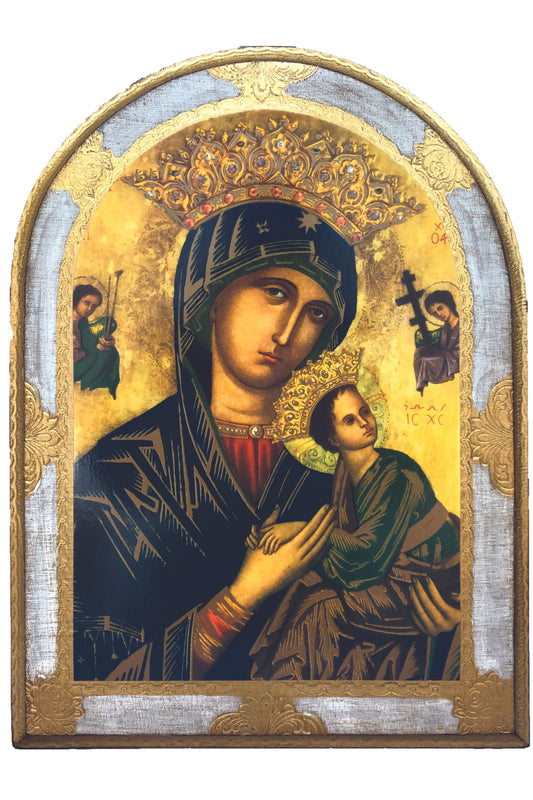 Z-28 Our Lady of Perpetual Help Florentine Plaque 12x15.5"