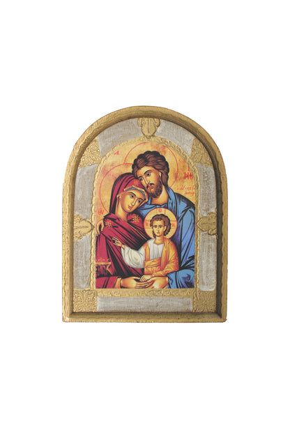 Z-530-HF Holy Family Icon Florentine Plaque 5.5x7.75"