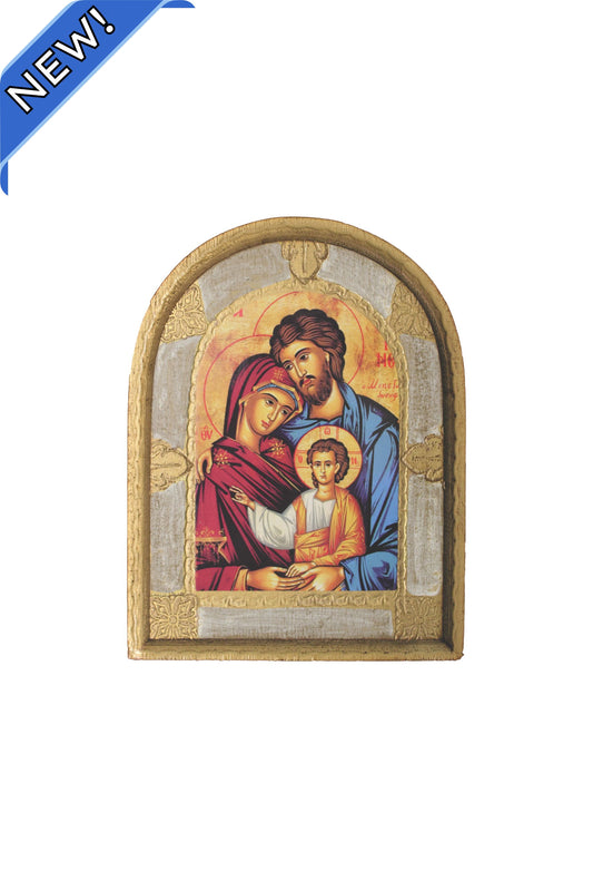 Z-530-HF Holy Family Icon Florentine Plaque 5.5x7.75"