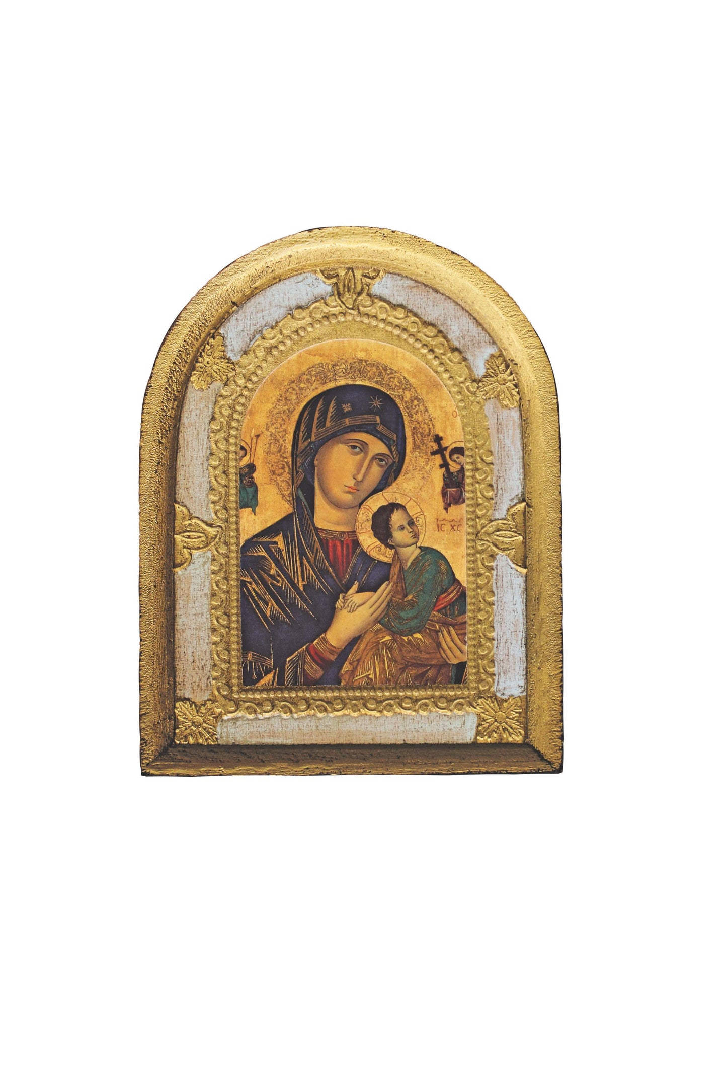 Z-527-P Our Lady of Perpetual Help Florentine Plaque 4.5x6"