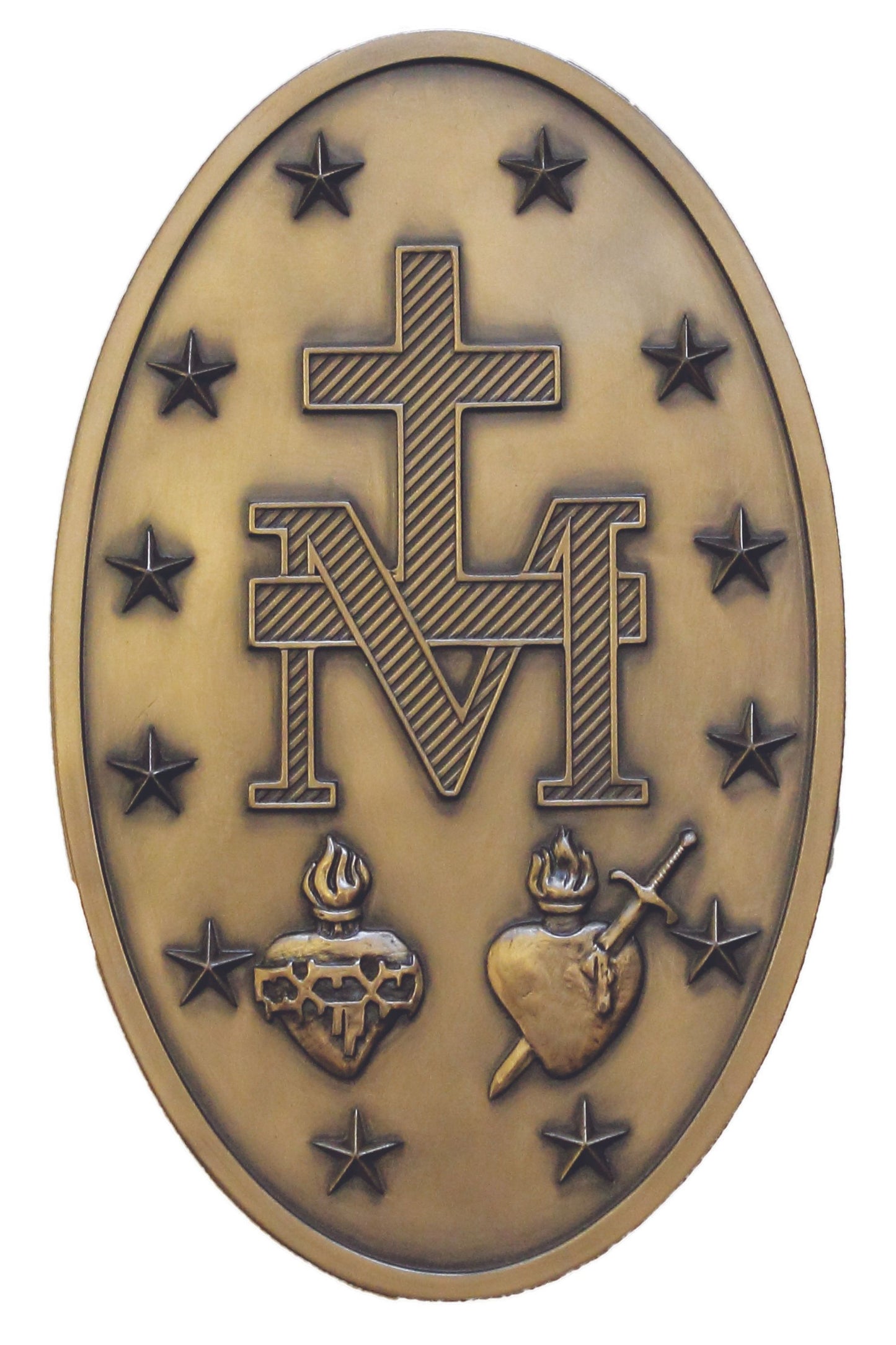 SR-72717 Miraculous Medal Plaque in Cold Cast Bronze 5x8"