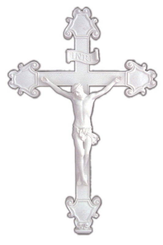 SR-73128-W Crucifix in White 16"