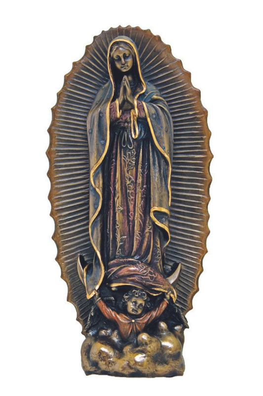 SR-74694 Our Lady of Guadalupe in Cold Cast Bronze 9.5"