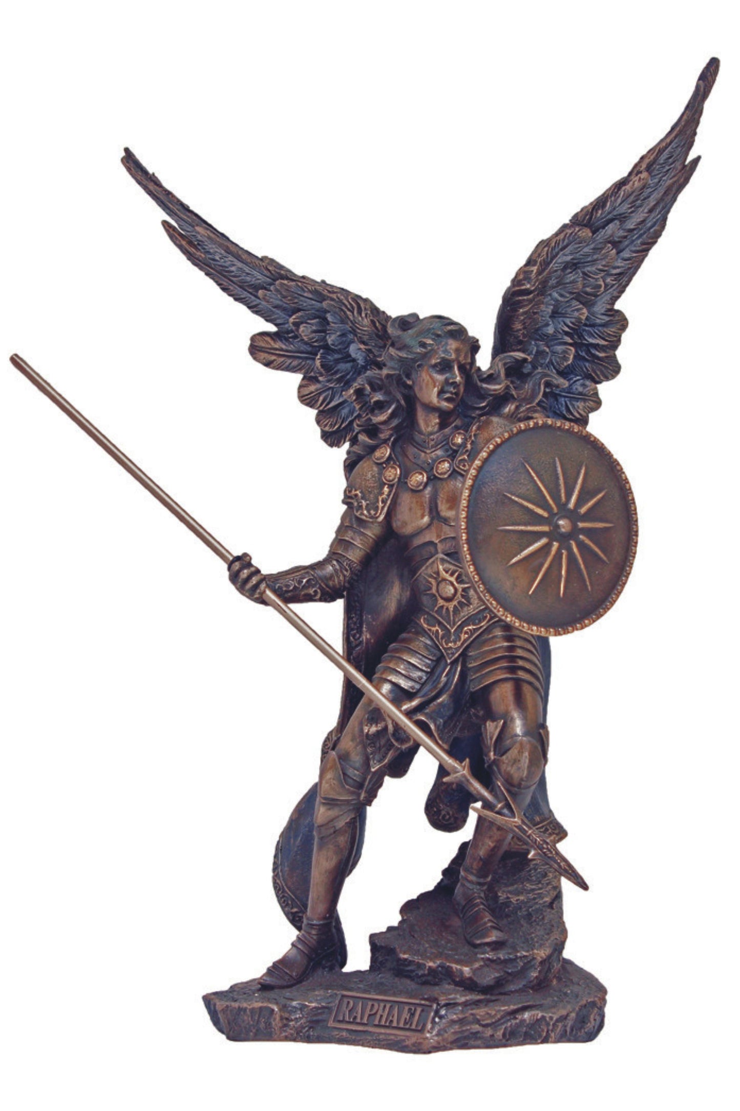 SR-74697 Archangel Raphael in Cold Cast Bronze 13.5"