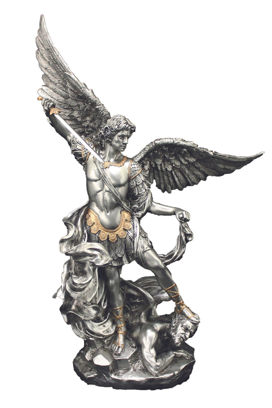 SR-74997-PE St. Michael in Pewter Style 9"