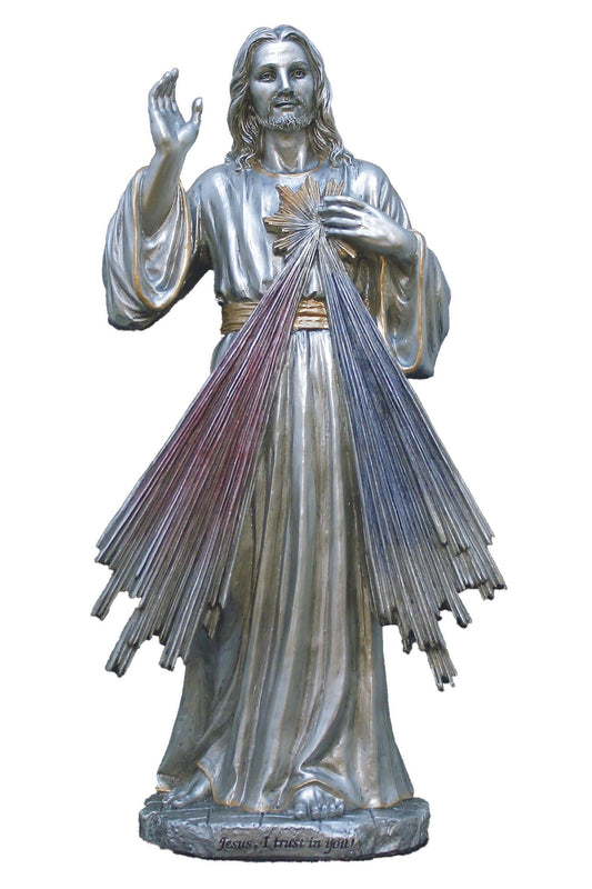 SR-75020-PE Divine Mercy in Pewter Style 12"