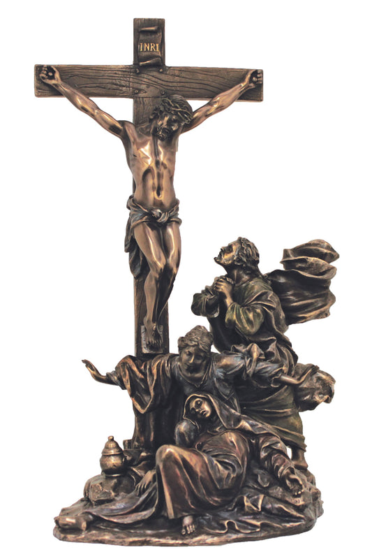 SR-75187 Crucifixion Masterpiece in Cold Cast Bronze 11"