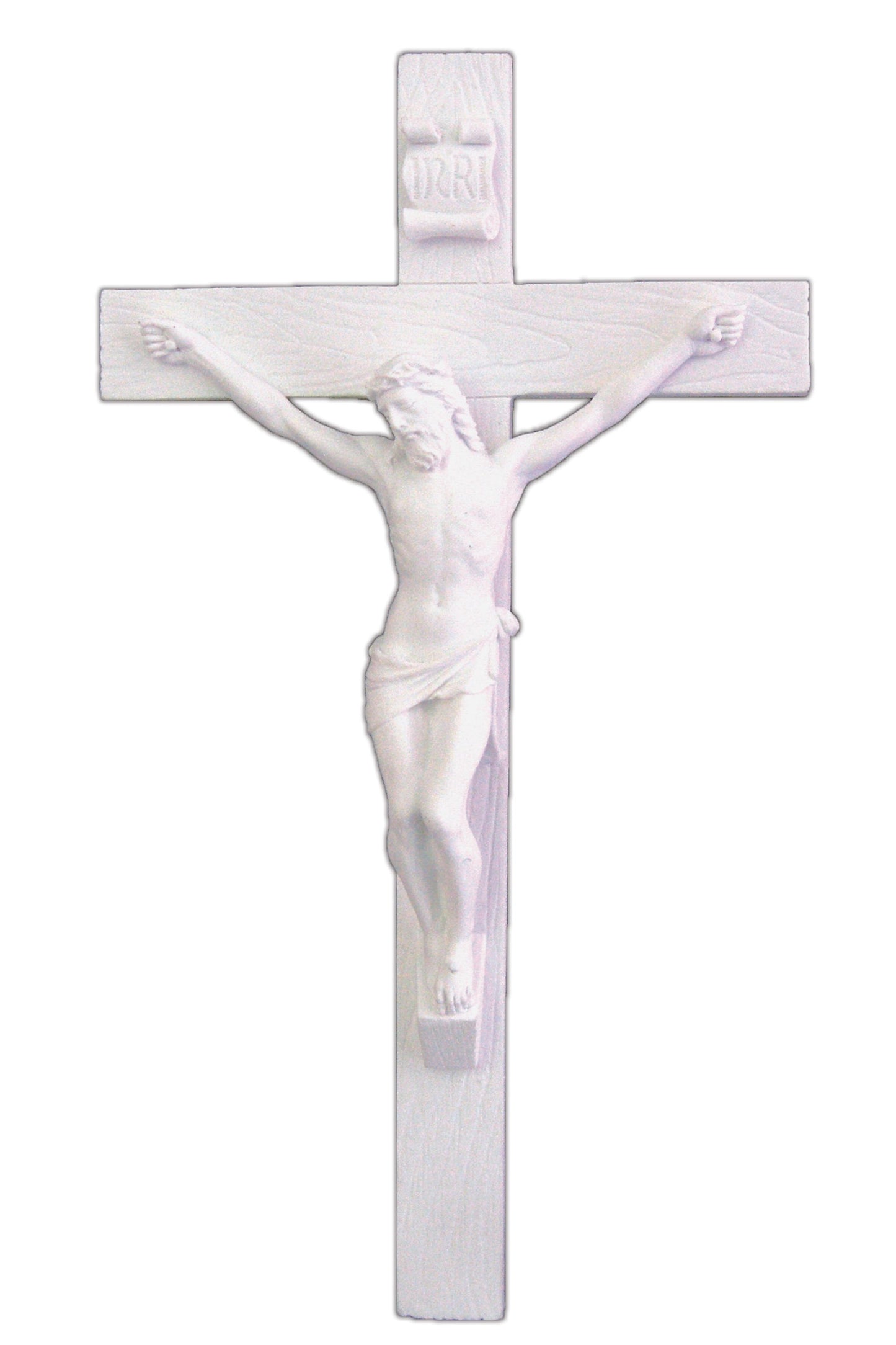SR-75216-W Crucifix in White 10"
