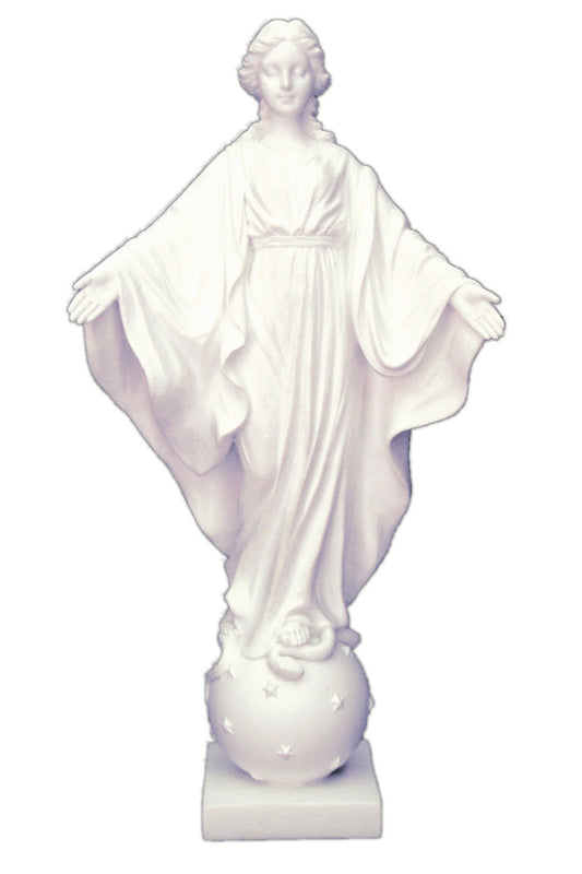 SR-75217-W Our Lady of Smiles in White 9"