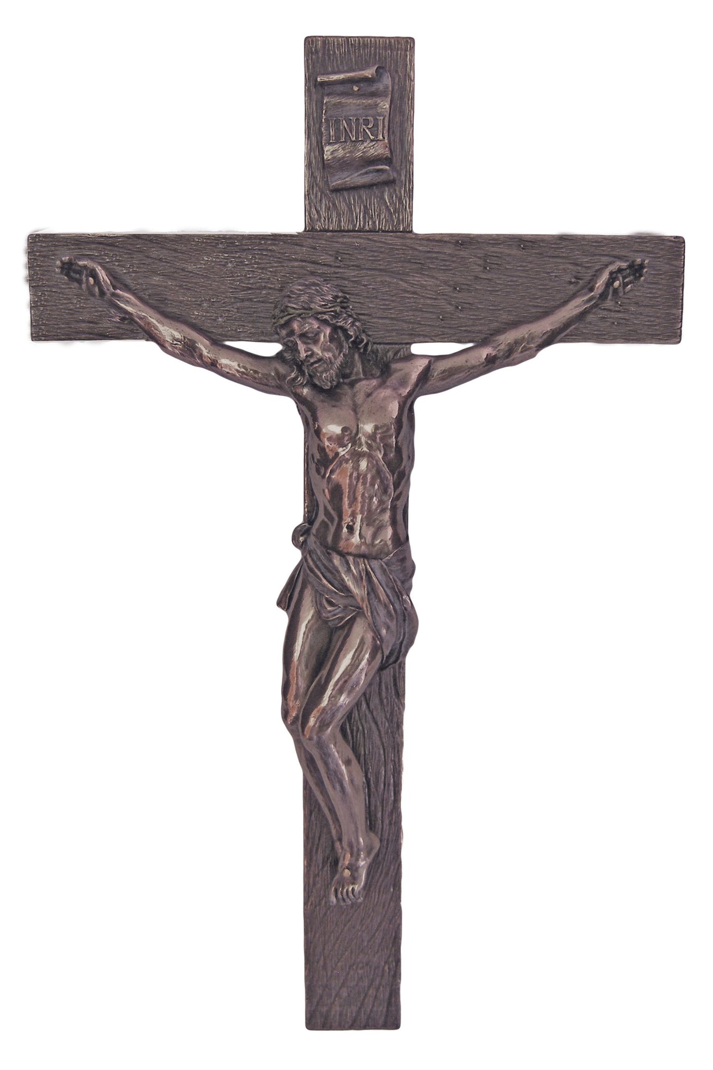 SR-75228 Crucifix in Cold Cast Bronze 17"