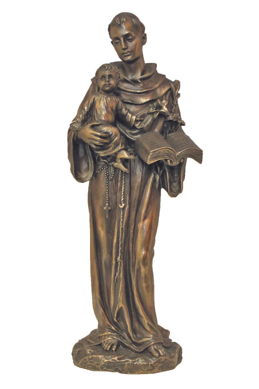 SR-75366 St. Anthony & Child in Cold Cast Bronze 10.5"