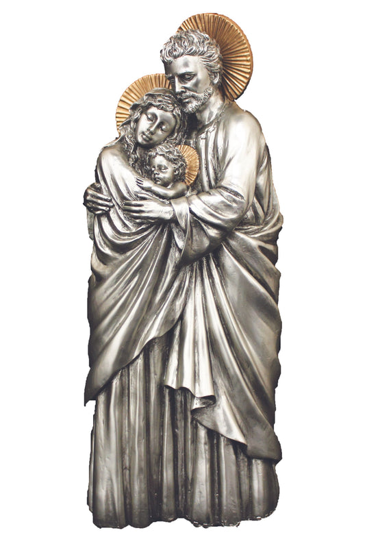 SR-75439-PE Holy Family in Pewter Style 10"
