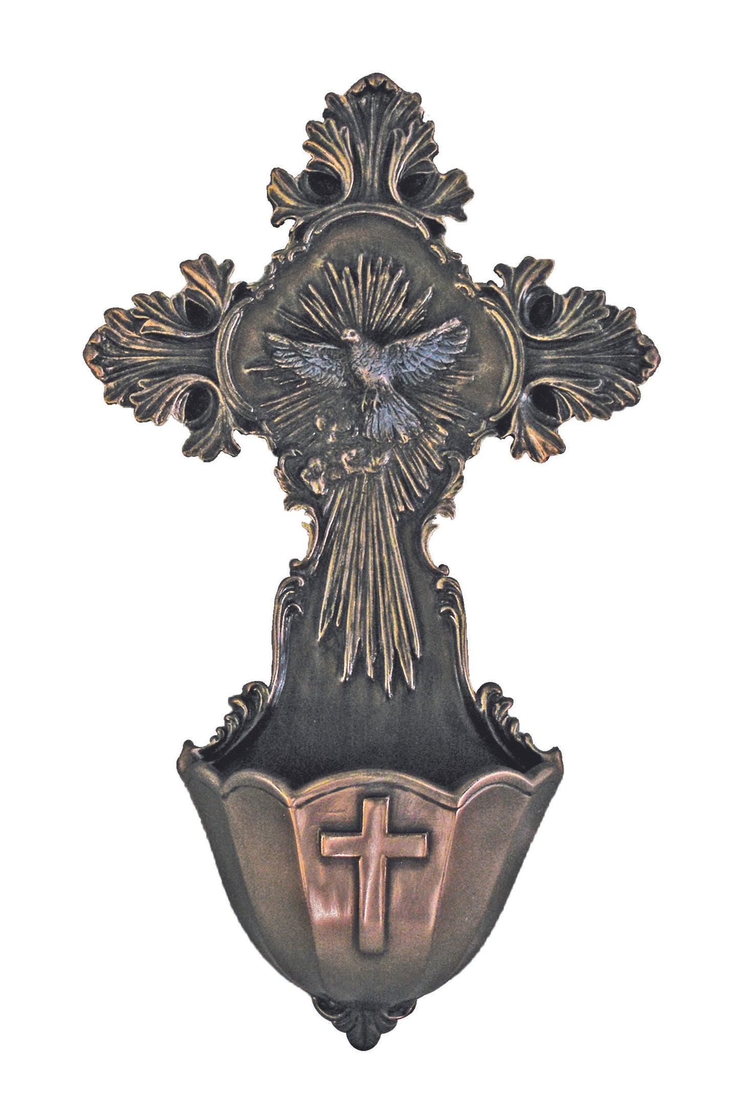 SR-75753 Holy Spirit Font in Cold Cast Bronze 6"