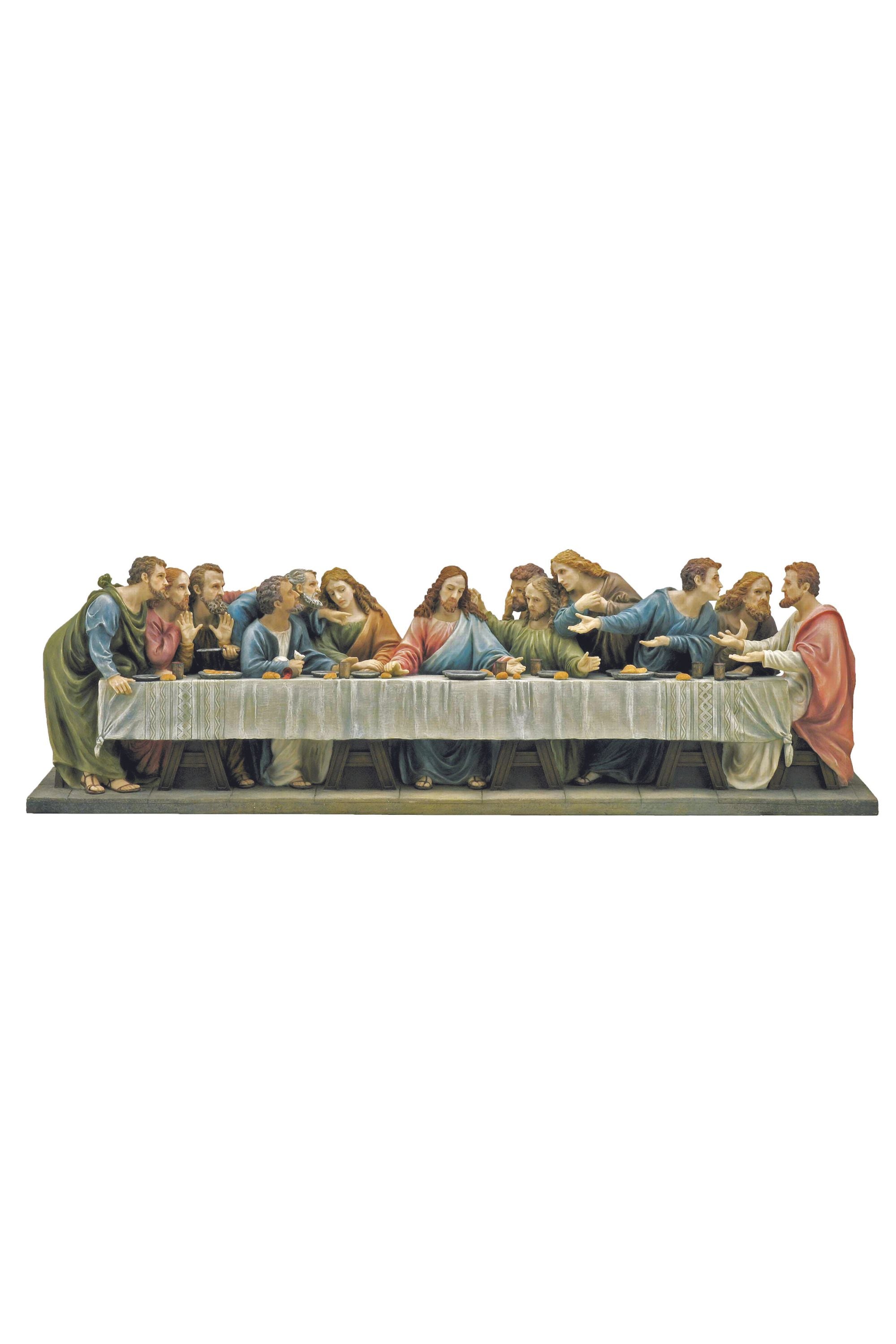 SR75825C Large Last Supper in Color 29x7x8" Goldscheider of Vienna
