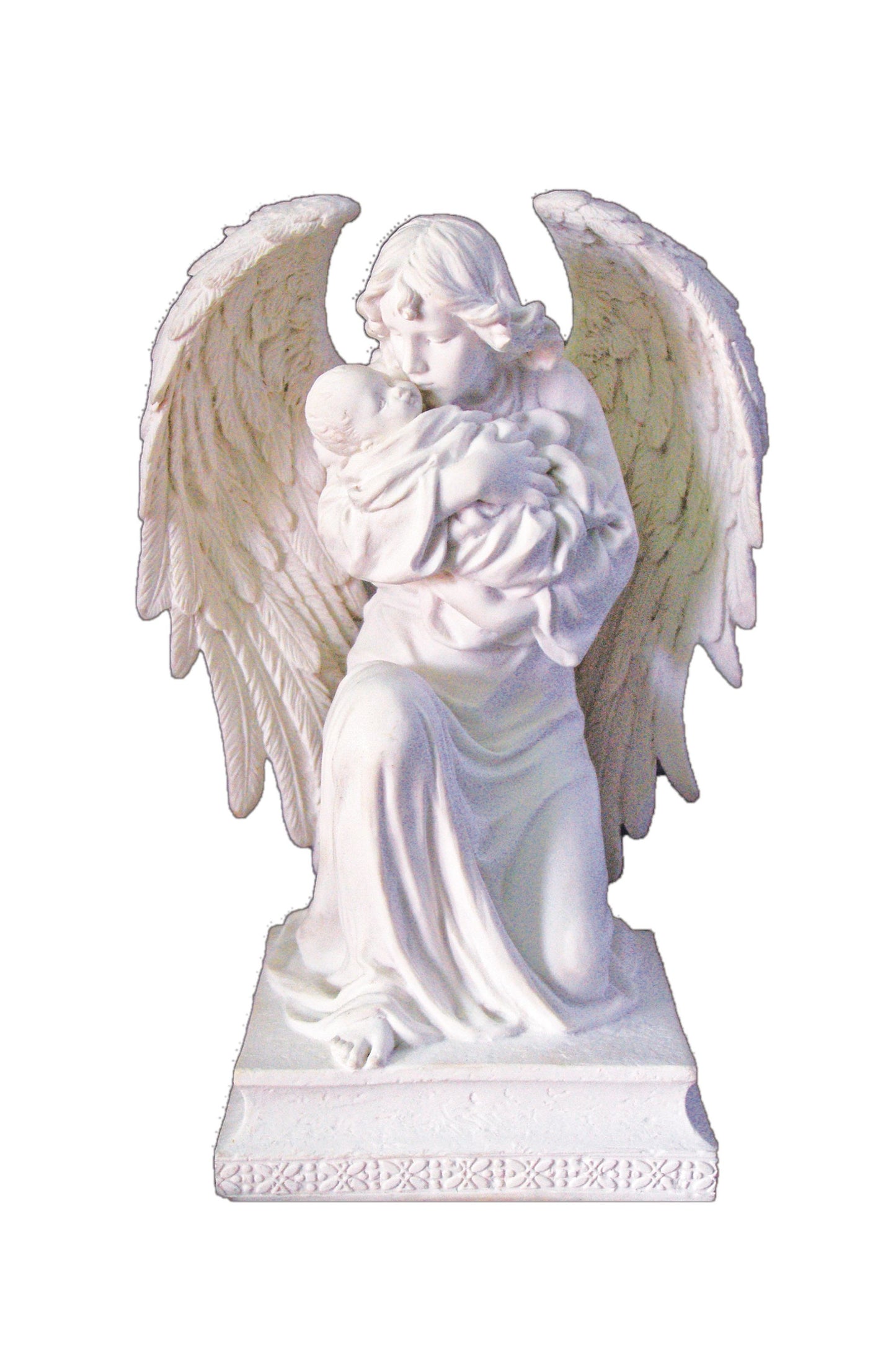 SR-75895-W Guardian Angel with Child in White 7"
