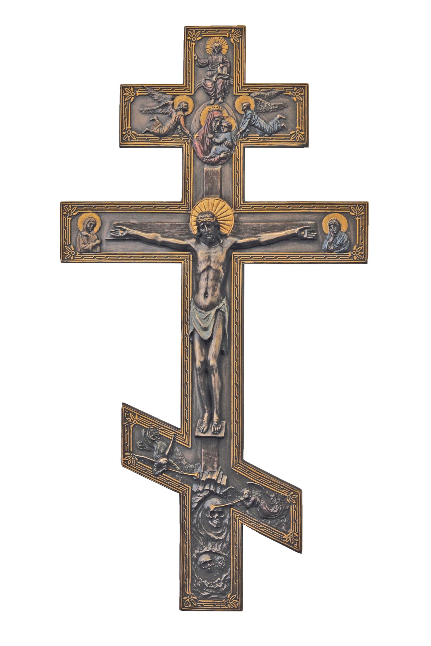 SR-75930 Byzantine Crucifix in Cold Cast Bronze 9x17.5"