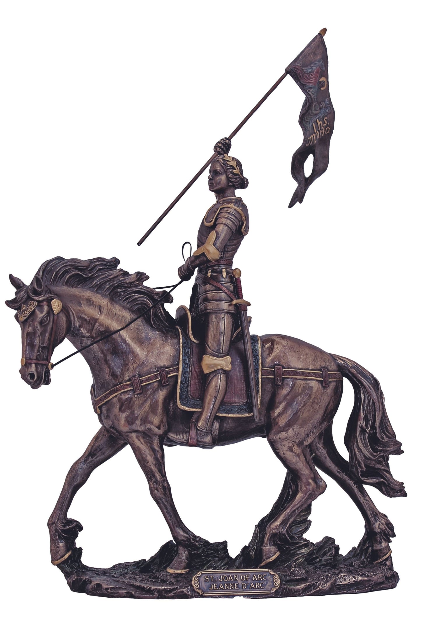 SR-76003 St. Joan of Arc in Cold Cast Bronze 10x11"
