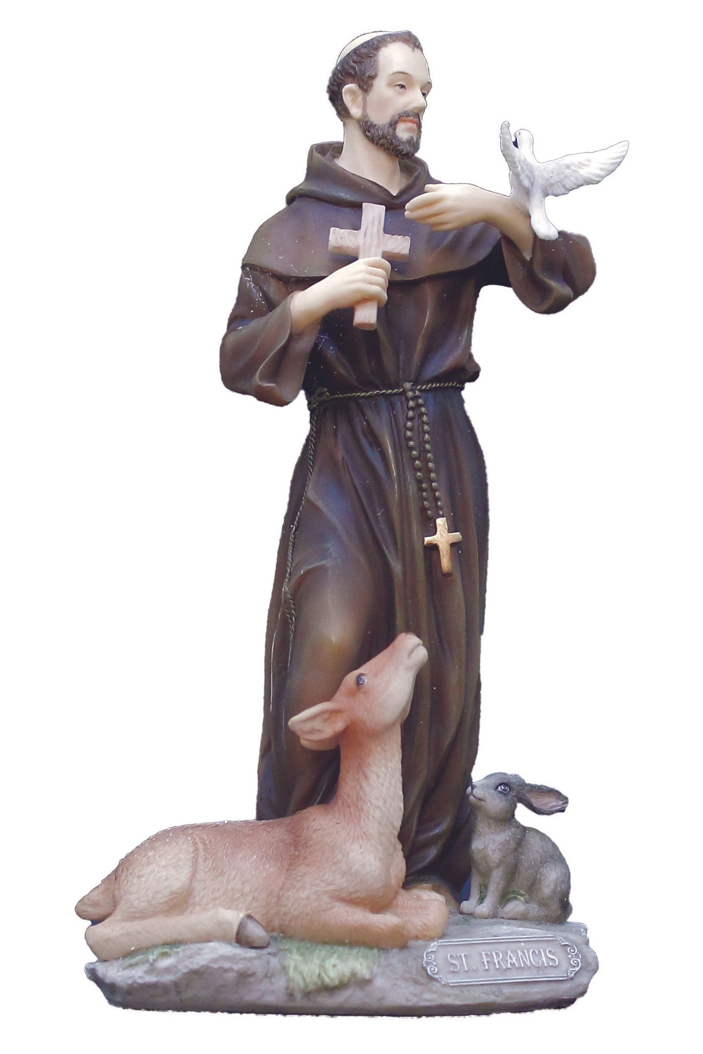 SR-76058-C St. Francis with Animals in Color 8.5"