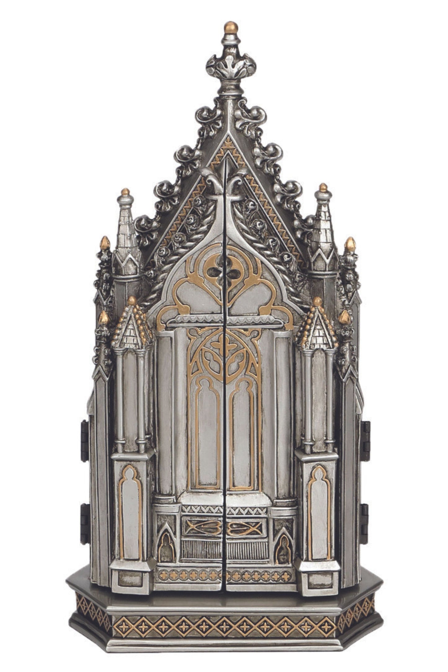 SR-76234-PE Calvary Triptych in Pewter Style 7.25x8"