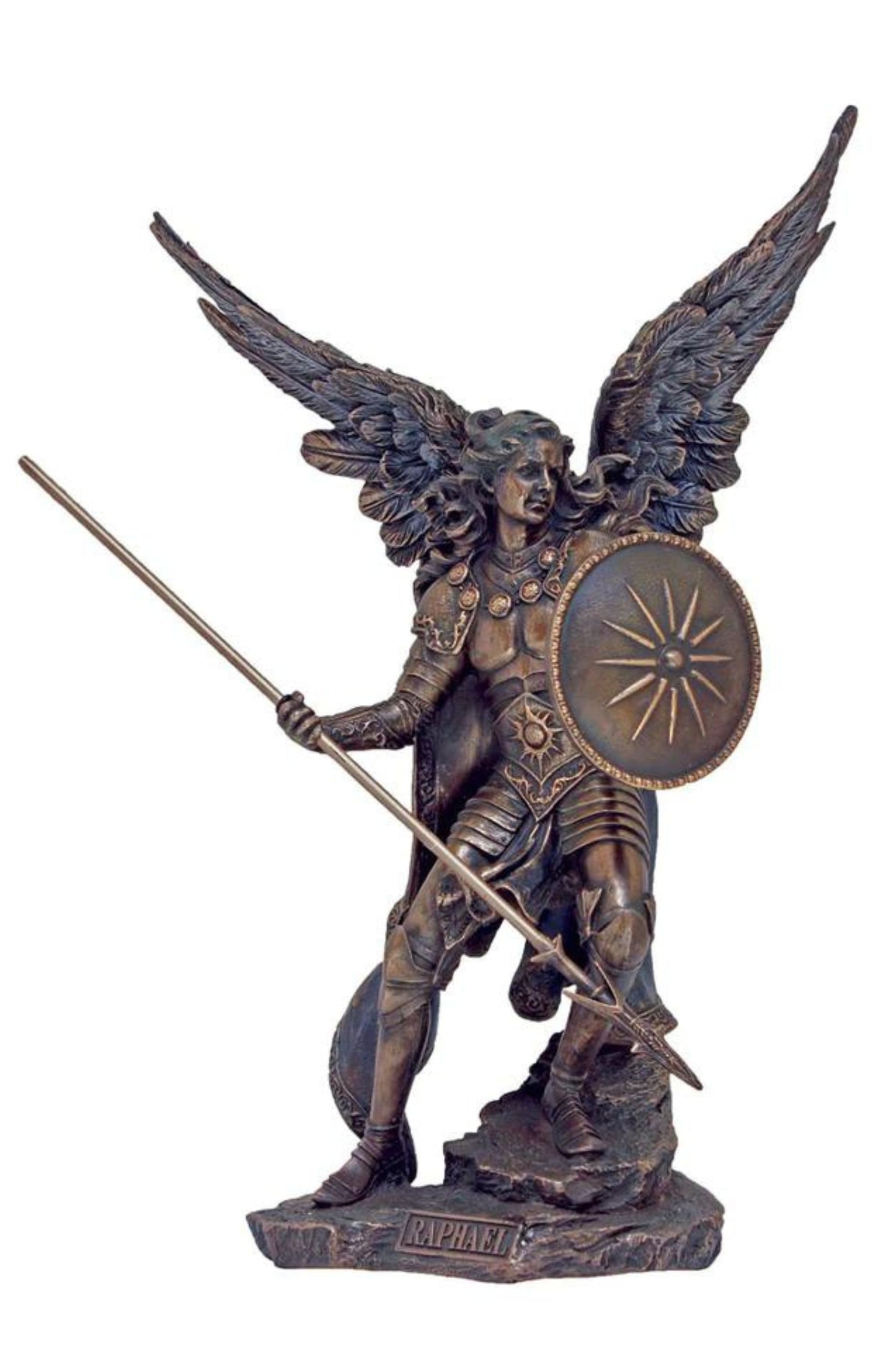 SR-76306 Archangel Raphael in Cold Cast Bronze 9"