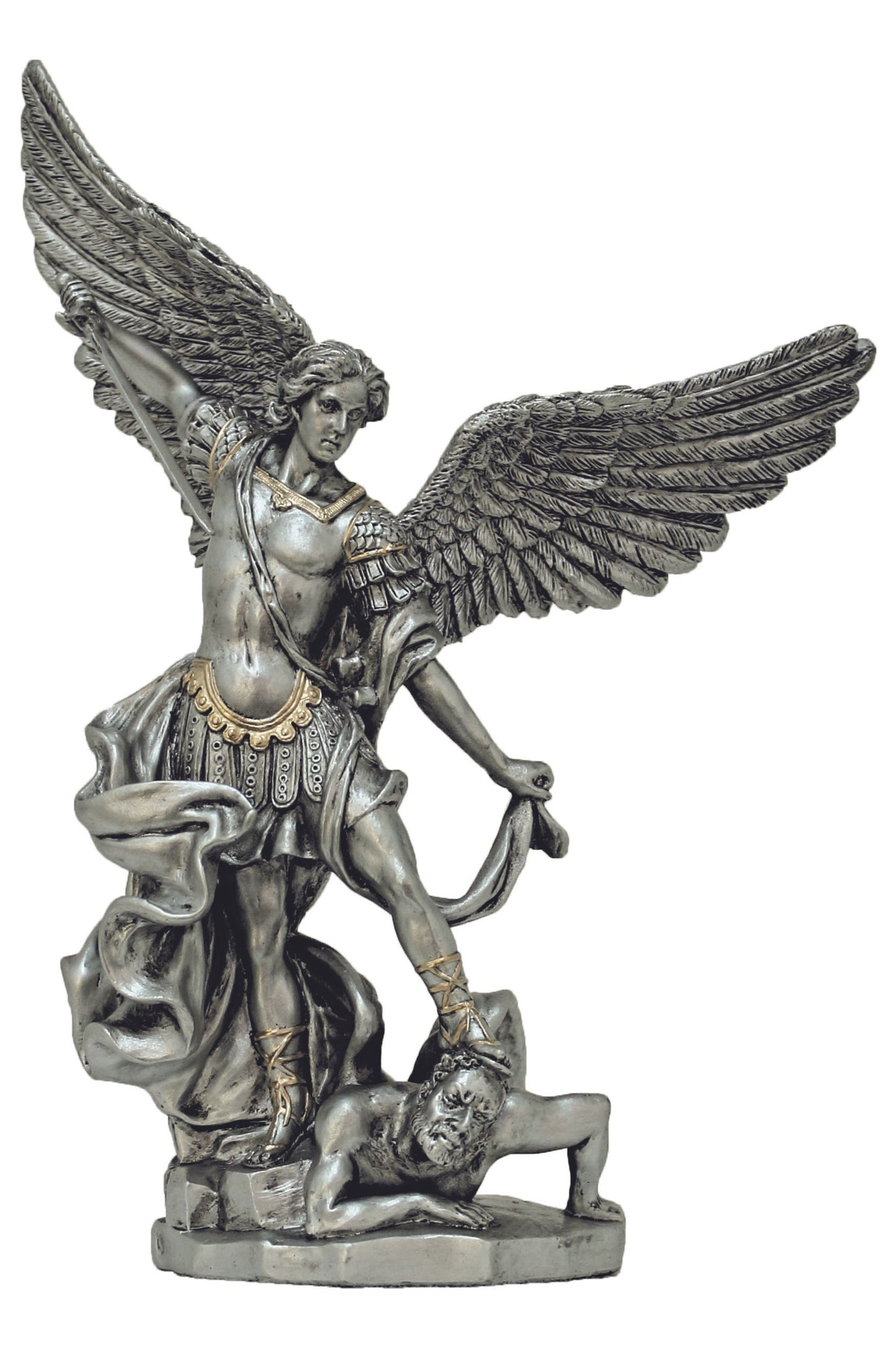 SR-76519-PE St. Michael in Pewter Style 8"