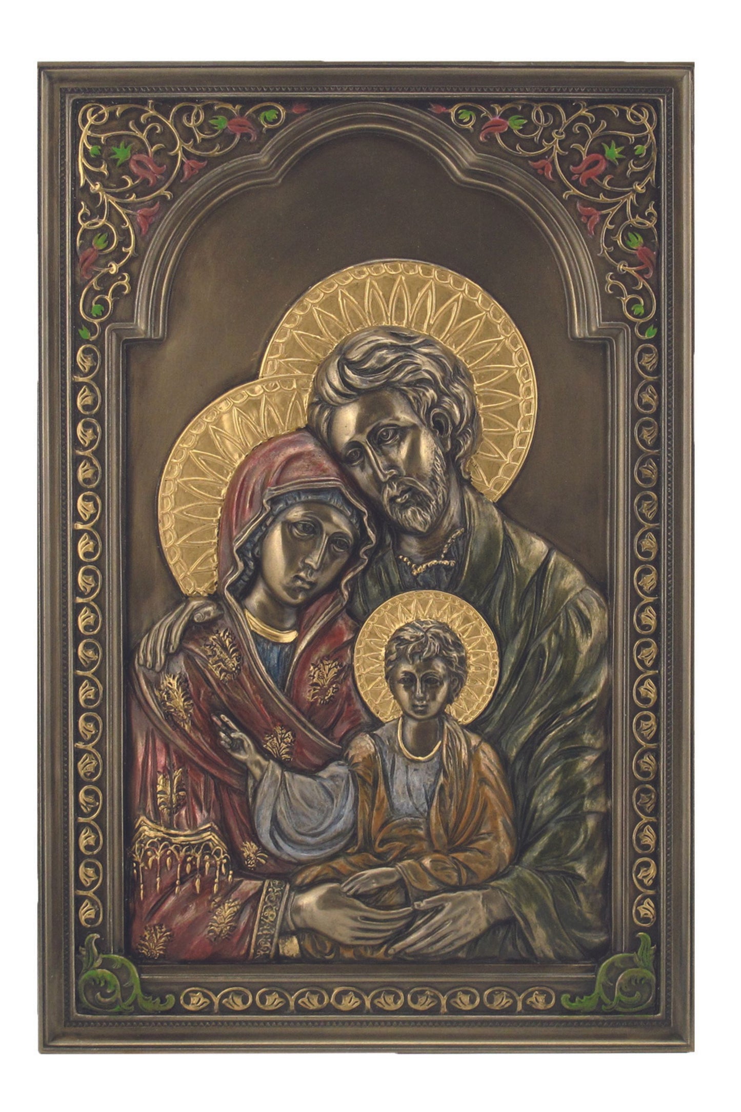 SR-76565 Holy Family Plaque in Cold Cast Bronze 6x9"