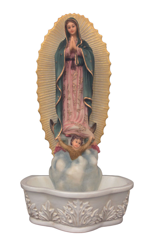 SR-76802-C Standing/Hanging Guadalupe Font in Color 7.5"