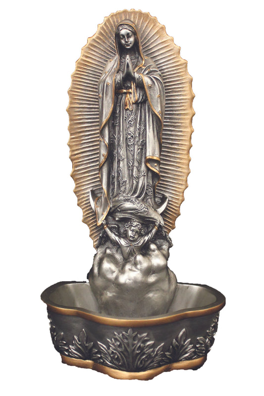 SR-76802-PE Guadalupe Font in Pewter Style 7.5"