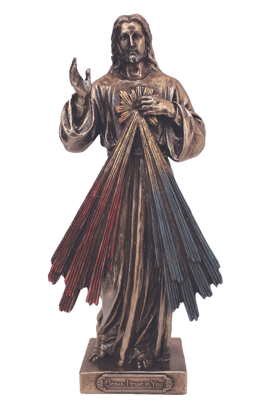 SR-77018 Divine Mercy in Cold Cast Bronze 8"