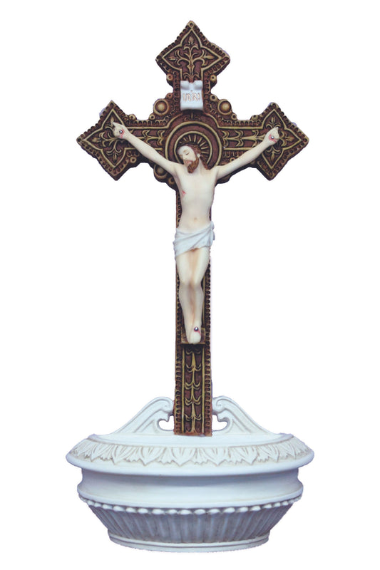 SR-77269-C Crucifixion Font in Color 9"