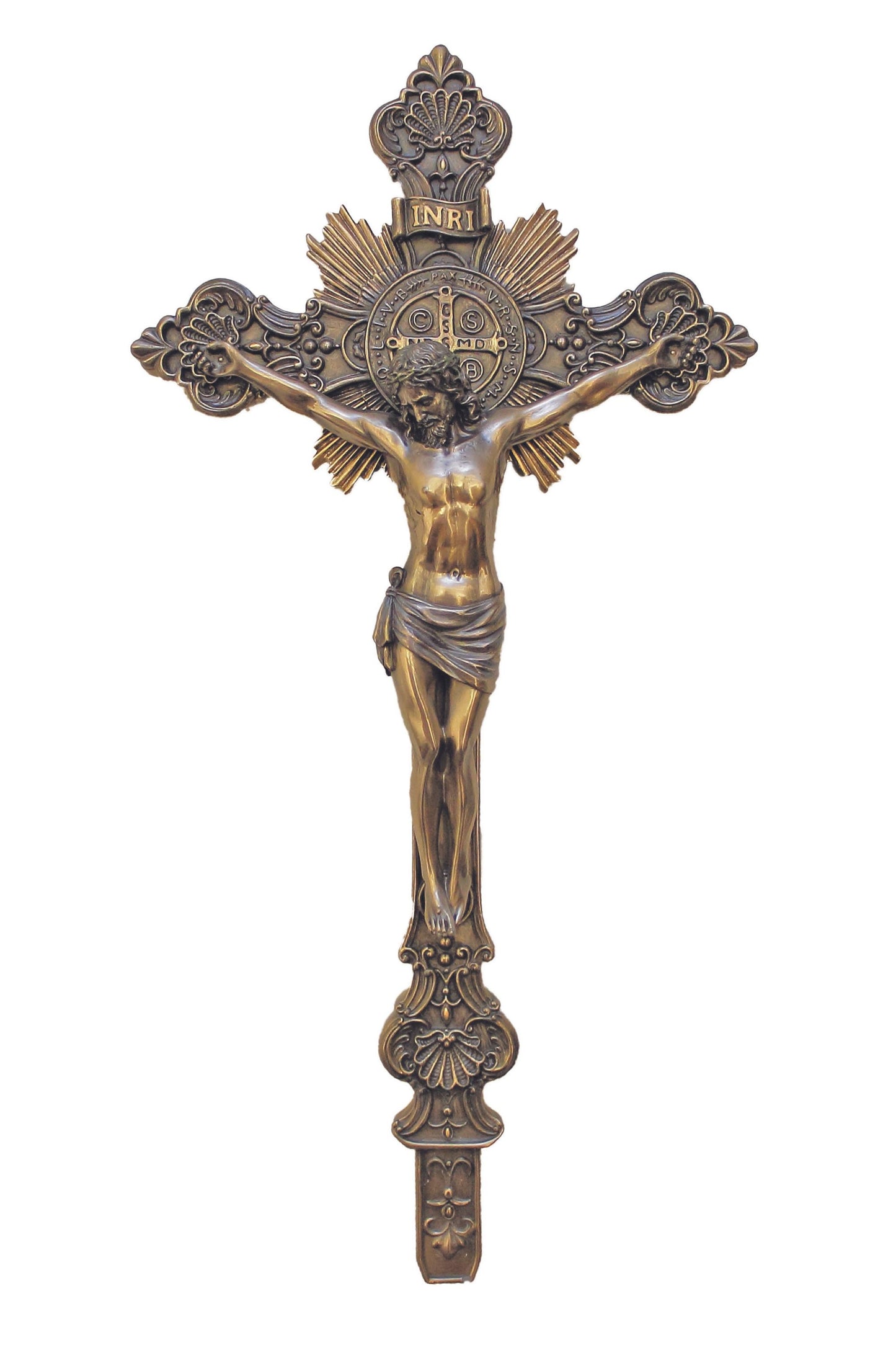 SR-77286 St. Benedict Crucifix in Cold Cast Bronze 24"/22"